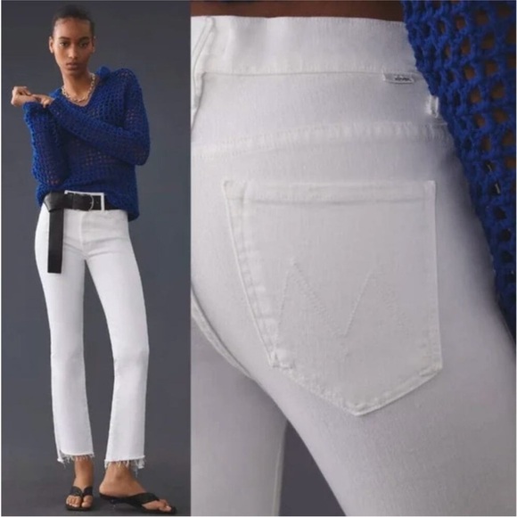 BUNDLE Mother Jeans The Rascal Ankle (blue) & The Insider Crop Step Fray (white) - Picture 1 of 16